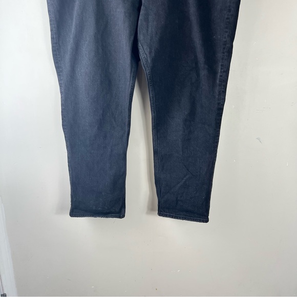 Abercrombie & Fitch Mid Rise 90s Straight Jean Washed Black Curve Love Size 36 - Picture 13 of 15